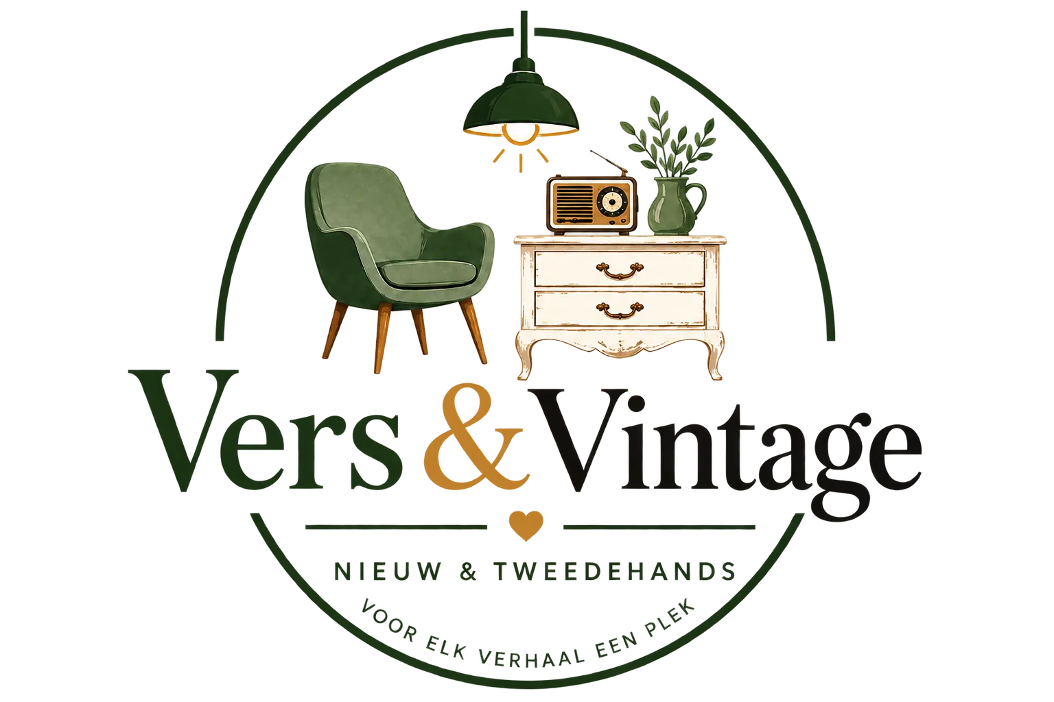 Vers en vintage transparant
